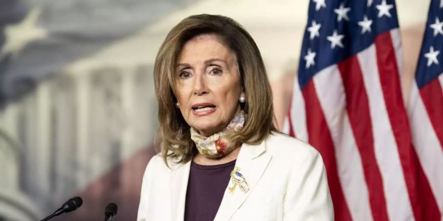 Nancy Pelosi, Sprecherin des Repräsentantenhauses, spricht während einer Pressekonferenz im Capitol Hill. Foto: Michael Brochstein/ZUMA Wire/dpa