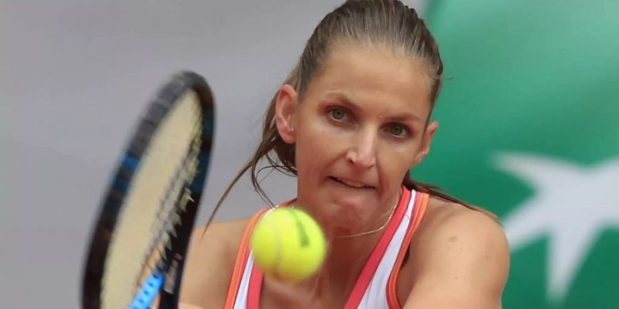 Bei den French Open in Runde zwei klar an der Lettin Ostapenko gescheitert: Karolina Pliskova. Foto: Michel Euler/AP/dpa