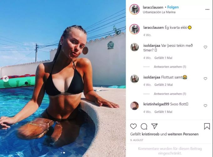 Lara Clausen auf Instagram. Lara Clausen