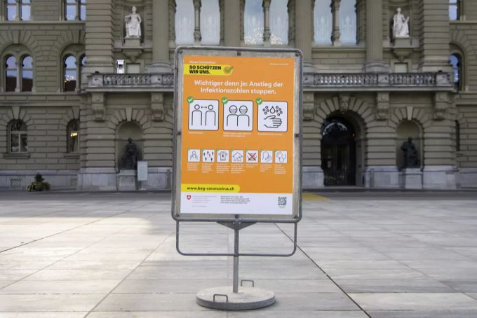 Das neuste BAG-Plakat mit den Verhaltensregeln im Umgang mit dem Coronavirus. Coronavirus BAG-Plakat