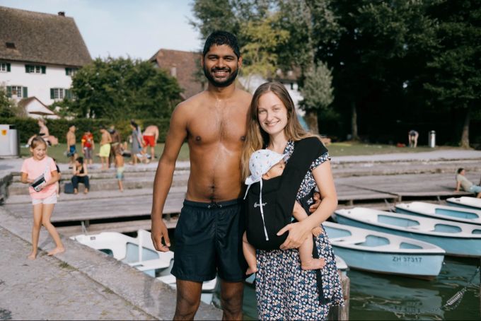 Ganesh besuchte den See öfters mit seiner Frau.