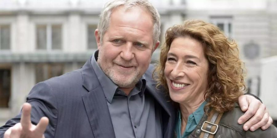 Harald Krassnitzer und Adele Neuhauser im Jahr 2014 in Wien. Foto: Herbert Neubauer/epa apa/dpa