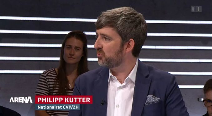 Philipp Kutter (CVP) verteidigte in der «Arena» «seinen» Kinderabzug. «Arena»