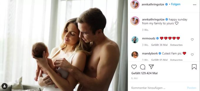 Mario Götze durfte während der Geburt dabei sein. Mario Götze