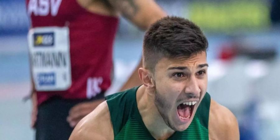 Überzeugte in Weinheim: Sprinter Deniz Almas. Foto: Jens Büttner/dpa-Zentralbild/dpa