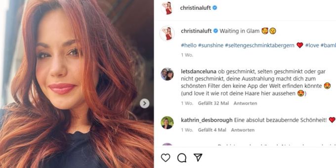 Christina Luft lebt in der Schweiz. luca hänni