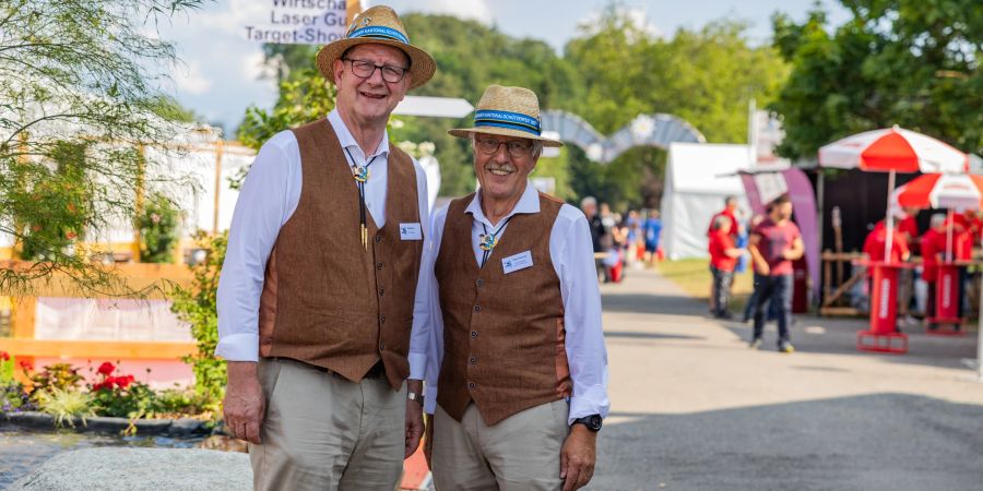 Beat Brun (l), OK-Präsident AGKSF, und Peter Klausner (r), erster Vizepräsident / Leiter Schiesskomitee.