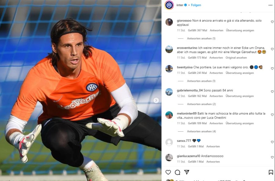 Bei Inter hat er bereits seine erste Trainingseinheit absolviert.