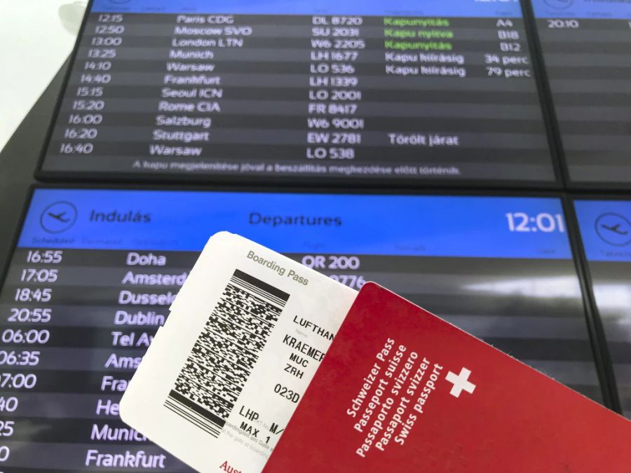 Boardingpass Schweizer Pass Flughafen