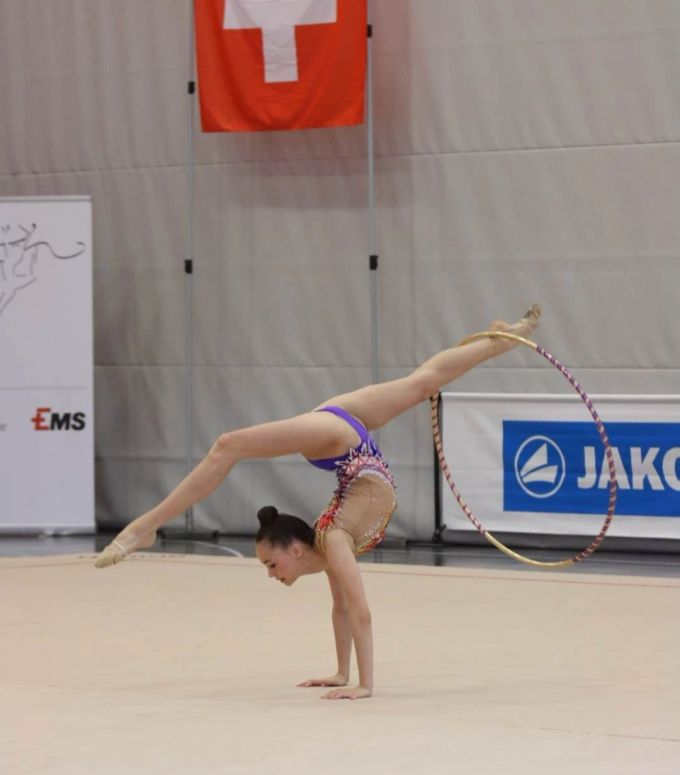 Ariana Dell von der RG Ems holt für den Gastgeber RG Ems die Goldmedaille in der Kategorie P4. Ariana Dell
