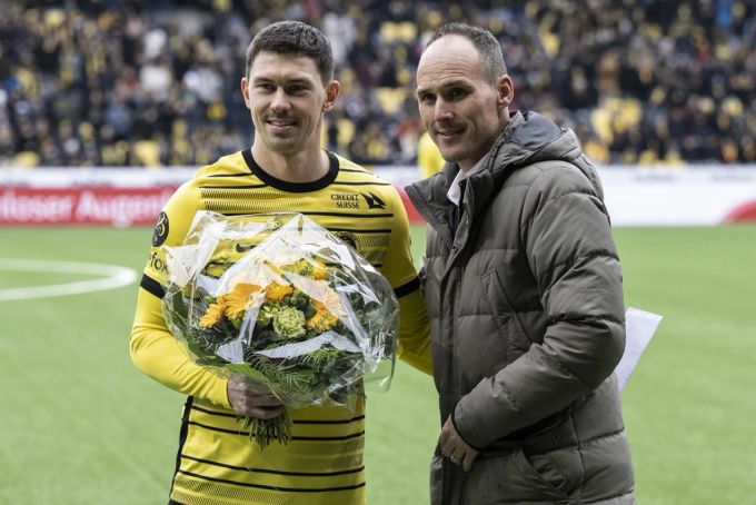 Christian Fassnacht hat für YB 251 Pflichtspiele (75 Tore und 43 Vorlagen) bestritten. Einige davon noch mit dem heutigen Sportchef Steve von Bergen (r.). Christian Fassnacht