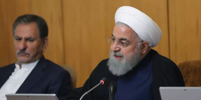 Hassan Rohani, Präsident des Iran, während einer Kabinettssitzung in Teheran. usa rohani