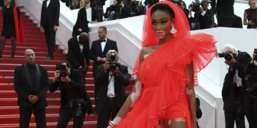 Spekatuklärer Auftritt beim Filmfestival in Cannes: Winnie Harlow. Foto: Joel C Ryan/Invision