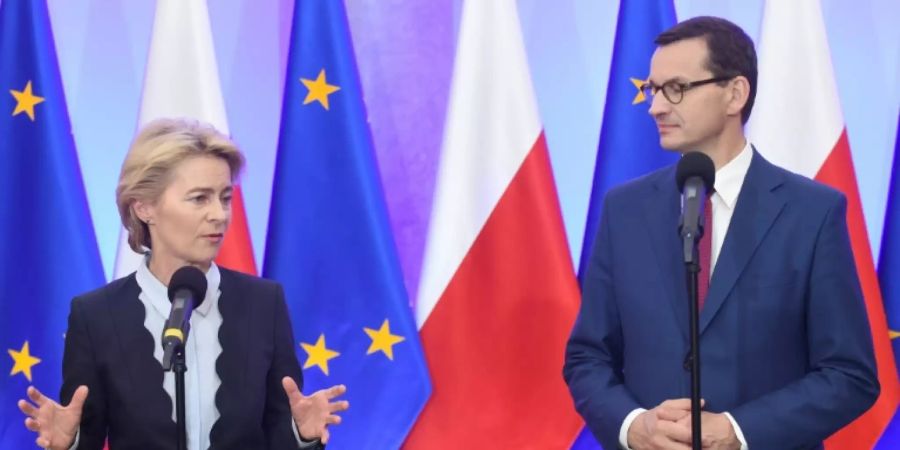 Von der Leyen und polnischer Regierungschef Morawiecki