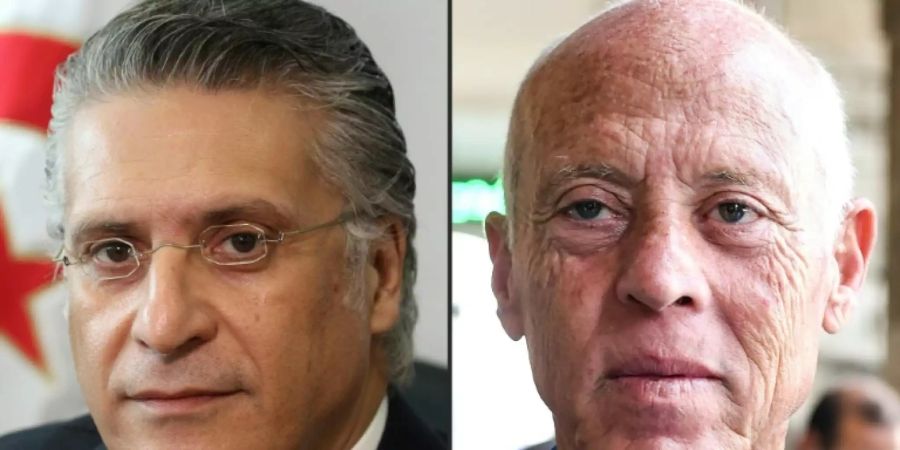 Karoui und Saïed (r.)