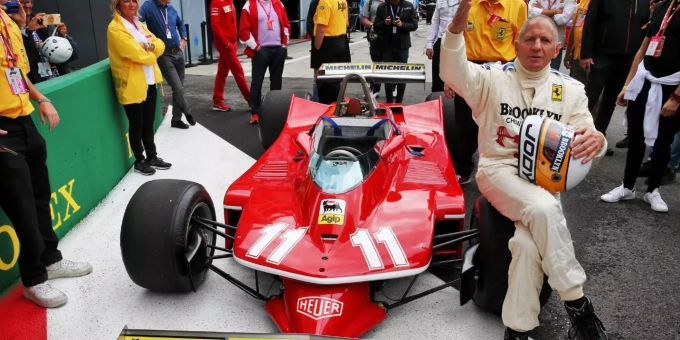 Jody Scheckter durfte in Monza noch einmal mit seinem Weltmeister-Ferrari von 1979 ausrücken. Jody Scheckter Ferrari Monza