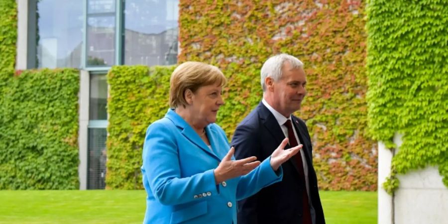 Merkel mit dem finnischen Ministerpräsidenten