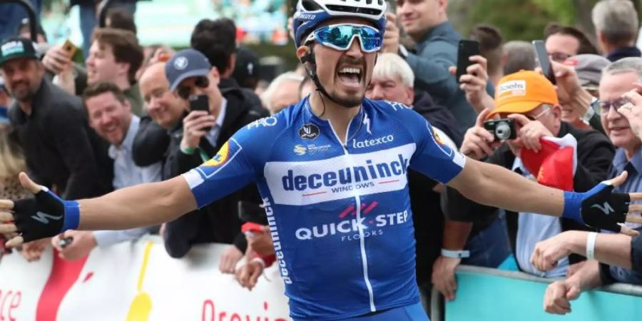 Julian Alaphilippe gewann die längste Etappe des diesjährigen Critérium du Dauphiné. Foto: Benoit Doppagne/BELGA