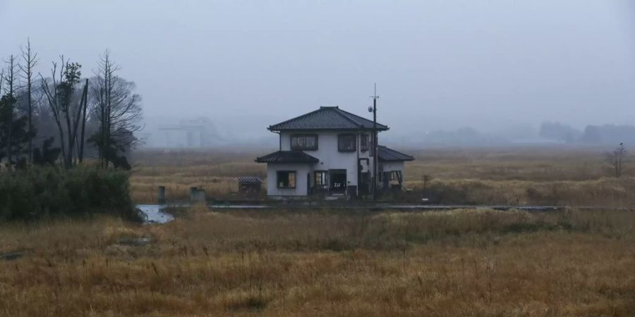 Ein verlassenes Haus nach dem Tsunami, der von dem Erdbeben ausgelöst wurde.