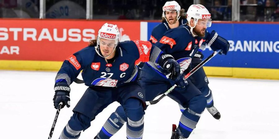 Spieler des ZSC Lions im Spiel gegen Frölunda.