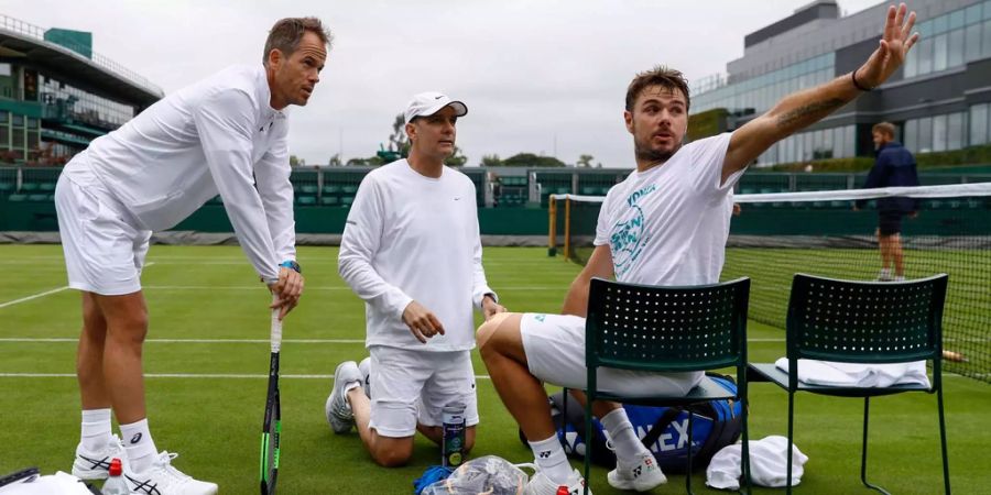 Gehen künftig getrennte Wege: Wawrinka (rechts) und Magnus Norman (links).