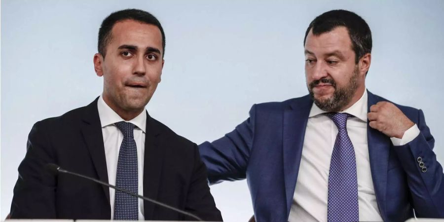 Fünf-Sterne-Chef Luigi Di Maio und der italienische Innenminister Matteo Salvini.