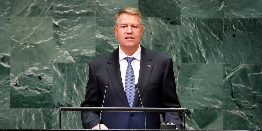 Klaus Iohannis spricht vor der UNO.