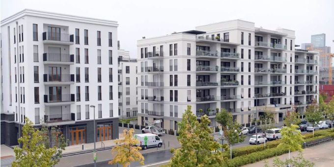 Neu errichtete Wohnungen in Frankfurt am Main. Neu errichtete Wohnungen in Frankfurt am Main.