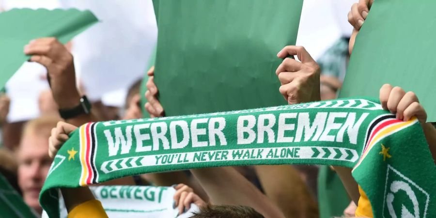 Werder Bremen Fans im Weserstadion.