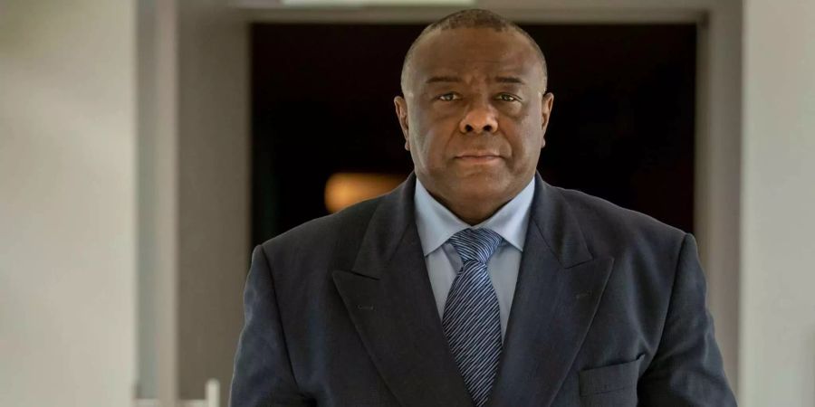 Jean-Pierre Bemba, ehemaliger Vizepräsident des Kongo, kommt um eine Rede zu halten, nachdem er vom Internationalen Strafgerichtshof von Kriegsverbrechen freigesprochen wurde.