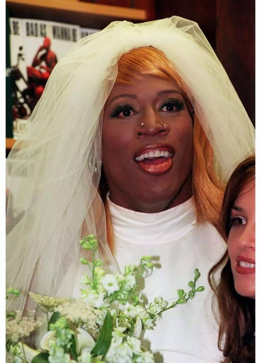 Will sich selbst heiraten: Dennis Rodman erscheint zur Präsentation seiner Biographie «Bad As I Wanna Be».