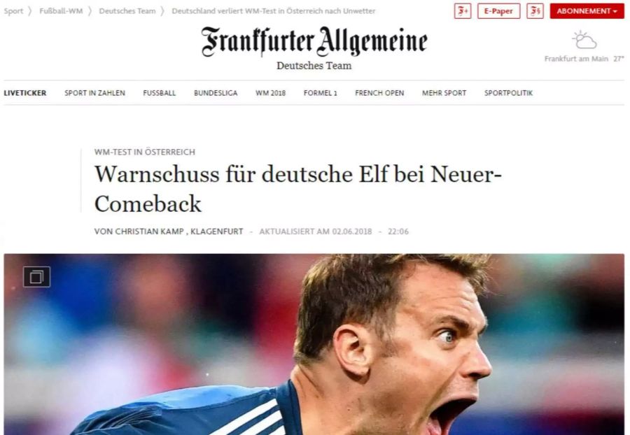 Die «Frankfurter Allgemeine» spricht sogar von einem «Warnschuss».