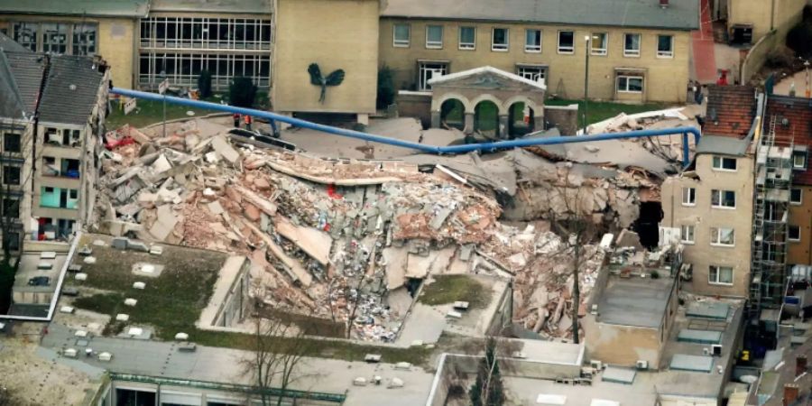Die Trümmer des Kölner Stadtarchivs 2009