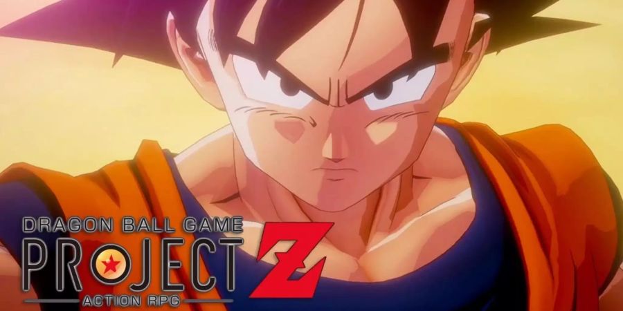 Son Goku steht hinter dem Schriftzug: «Dragon Ball Game Project Z».