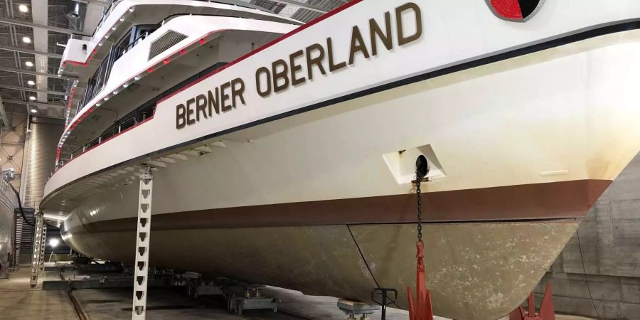 So sieht die «MS Berner Oberland» von unten aus.