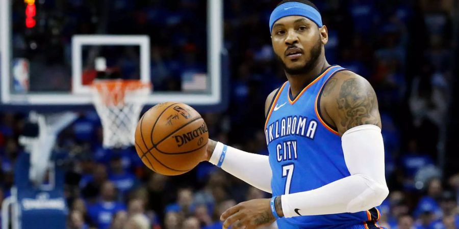 Carmelo Anthony kommt von Oklahoma City und spielt künftig für den NBA-Verein des Schweizer Clint Capela.