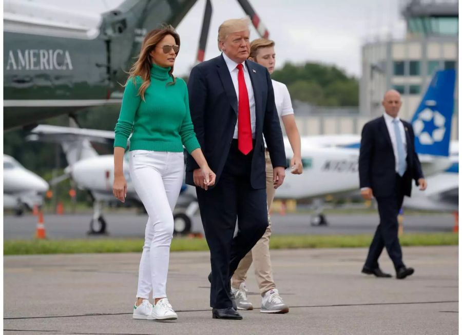 Donald Trump, Melania Trump und Barron Trump.