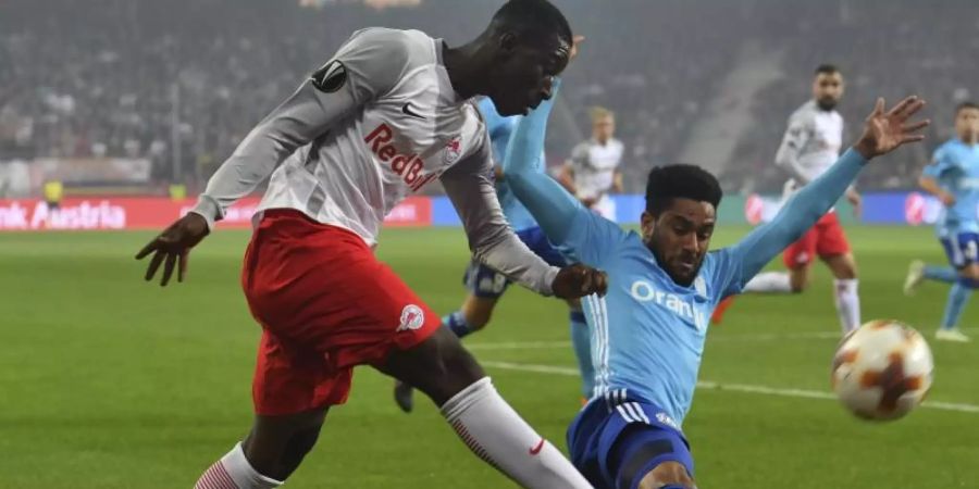 Diadie Samassekou (l) spielt jetzt für 1899 Hoffenheim. Foto: Kerstin Joensson/AP