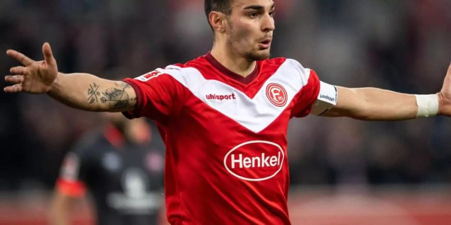 Die Chancen auf einen Verbleib von Kaan Ayhan bei Fortuna Düsseldorf haben sich erhöht. Foto: Marius Becker
