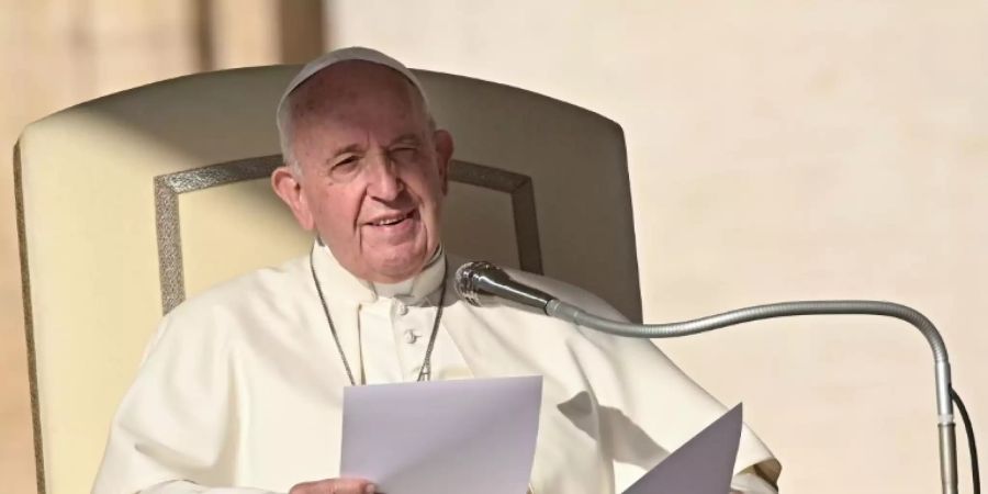 Papst Franziskus bei der wöchentlichen Generalaudienz am Mittwoch