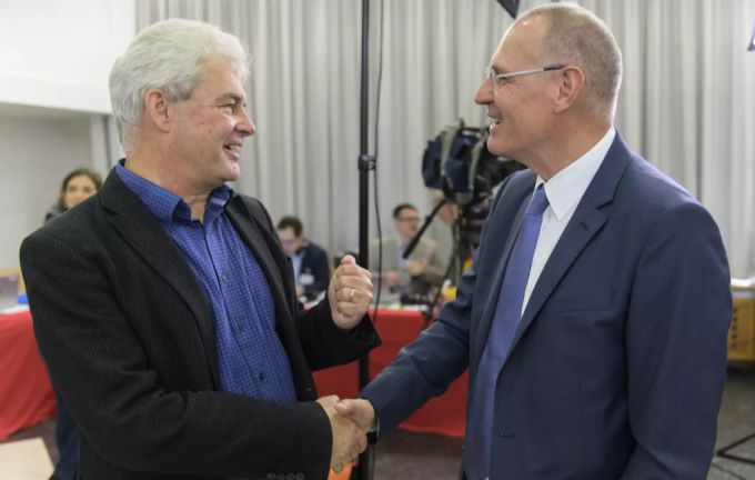 Felix Wettstein (l., Grüne) und Stefan Nünlist (r., FDP) treten im zweiten Wahlgang nicht mehr an. felix wettstein stefan nünlist