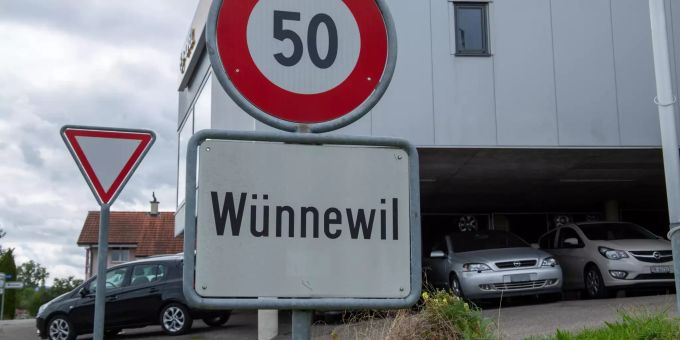 Ortsschild - Wünnewil-Flamatt Ortsschild - Wünnewil-Flamatt