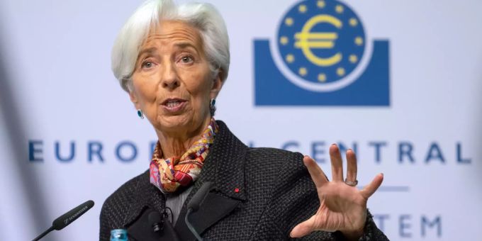 Christine Lagarde, die neue Präsidentin der Europäischen Zentralbank (EZB), spricht bei einer Presseveranstaltung. christine lagarde