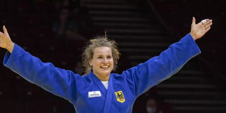 Olympia kann kommen: Anna-Maria Wagner reist als Weltmeisterin nach Tokio. Foto: Zsolt Szigetvary/MTI/AP/dpa
