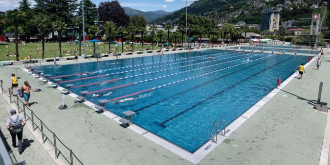 Das Seebad und Freibad Lido di Lugano. lido lugano