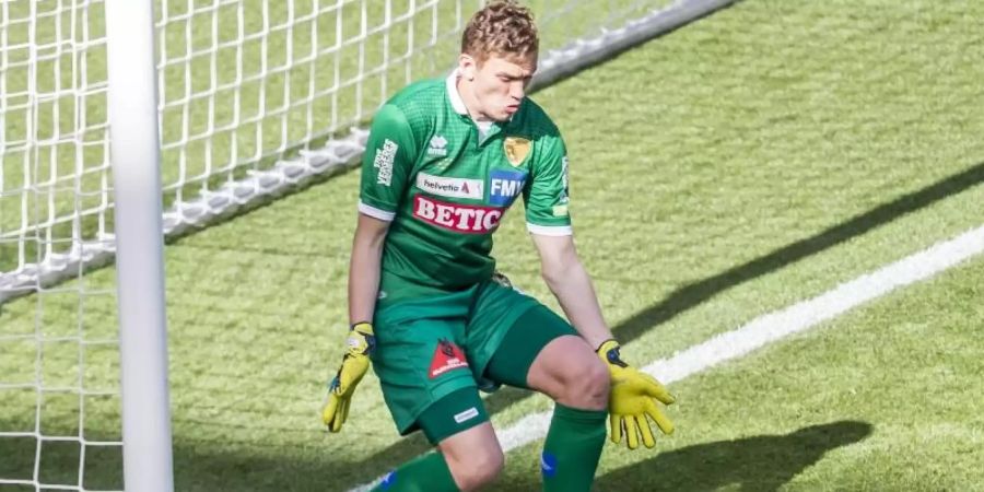 Wechselt ins Tor von Dynamo Dresden: Anton Mitrjuschkin. Foto: Thomas Hodel/KEYSTONE/dpa