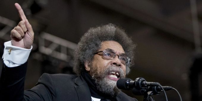 Cornel West während eines öffentlichen Auftritts. Cornel West