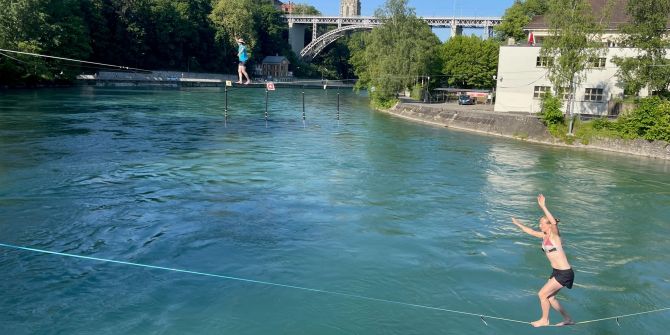 Slackliner in Bern