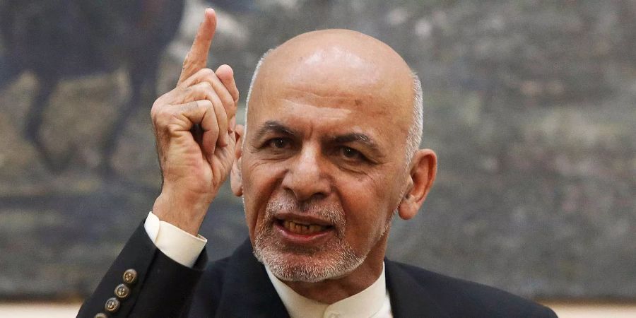 Afghanistans Präsident Ashraf Ghani bei einer Pressekonferenz in Kabul.