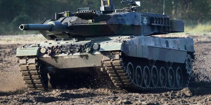 Ein Leopard-2-Panzer der deutschen Bundeswehr.